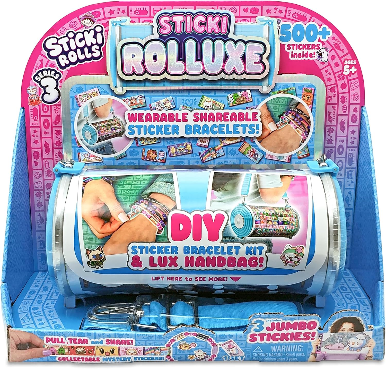 Sticki Rolls Sticki Rolluxe S3, borsa da trasporto, kit di adesivi per gioielli