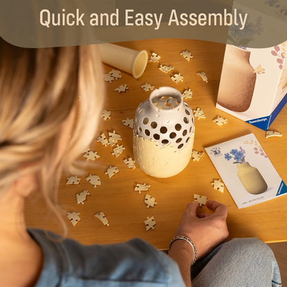 Ravensburger Vase 162-Piece 3D Puzzle Decorative Puzzle for Adults & Kids, Unique Home Décor, Durable Interlocking Pieces