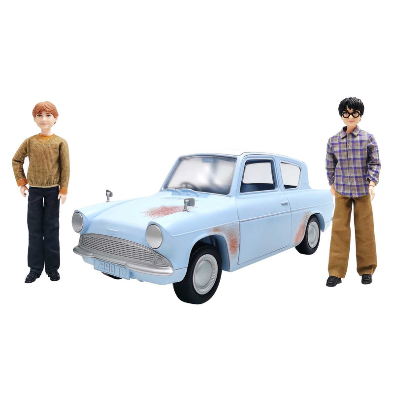 Harry Potter Harry & Ron's Flying Car Adventure, with Ford Anglia Car, Harry Potter & Ron Weasley Dolls, Collectible Toy for 6 Year Olds & Up, HHX03
