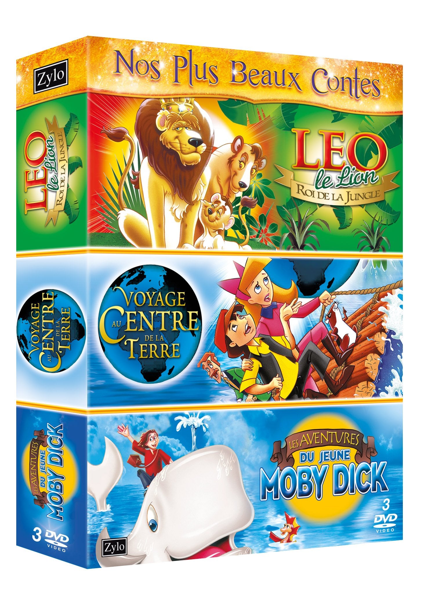 Coffret tri pack, vol. 5 : léo le lion ; moby dick ; voyage au centre de la terre