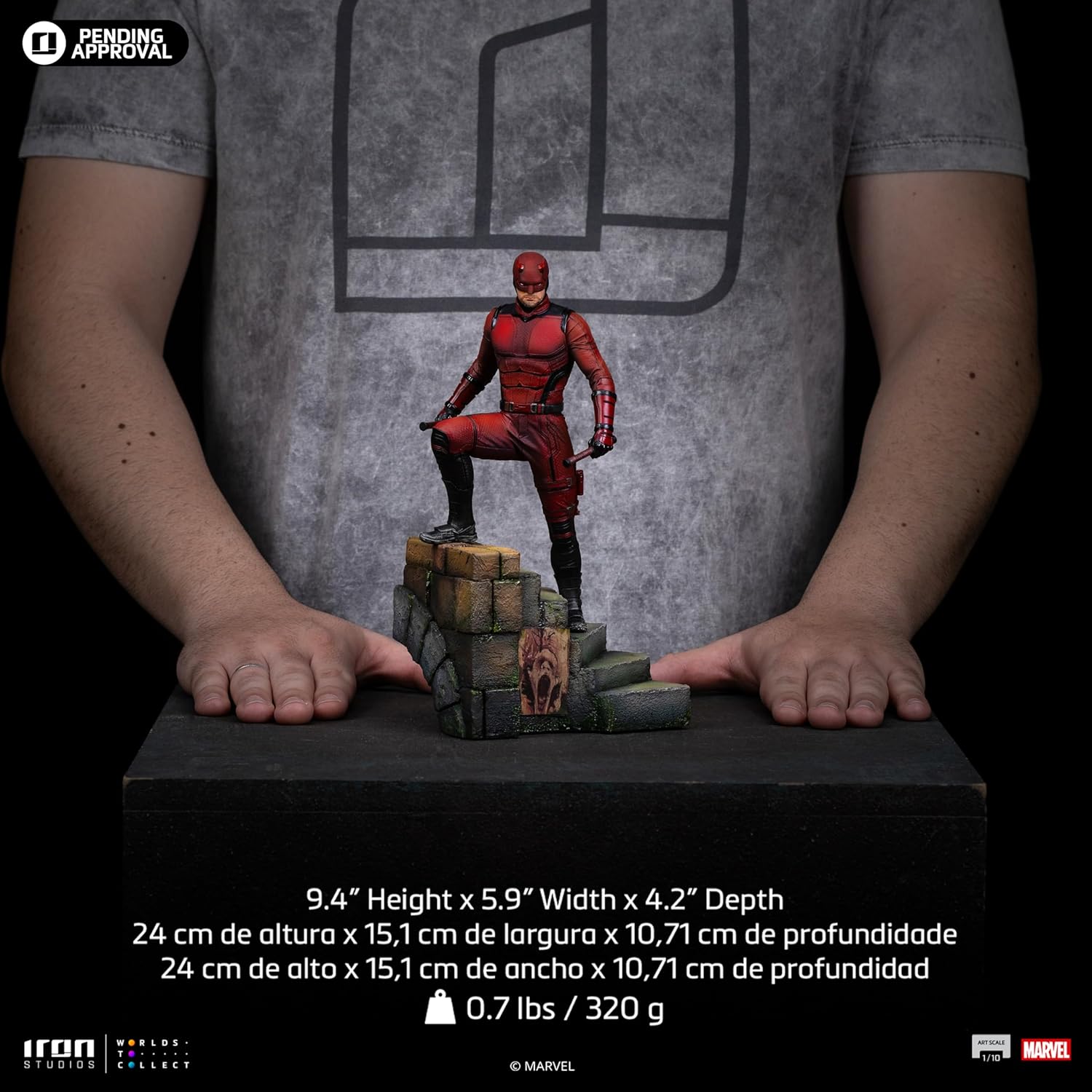 Iron Studios Statua da collezione Daredevil - Daredevil: Born Again - Arte Scala 1:10 Polystone Resina Multicolore 23,9 cm