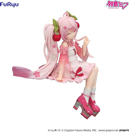 Hatsune Miku Noodle Stopper Pvc Statue Sakura Miku 2025 Wink Ver. 14 Cm