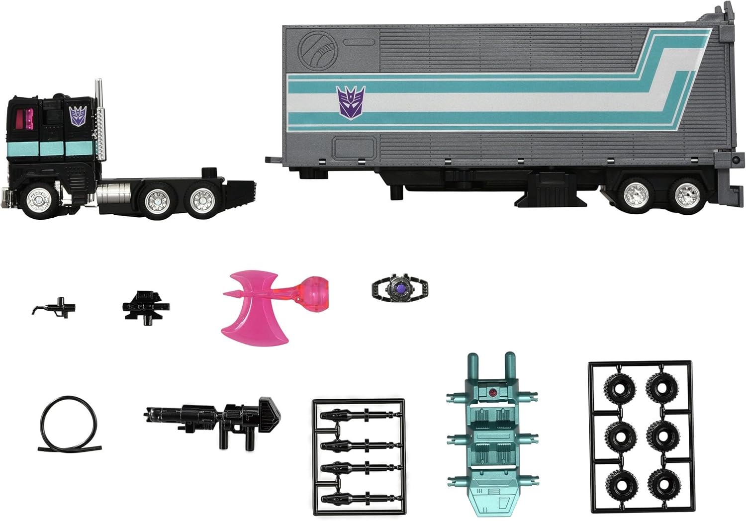 Transformers Takara Tomy Missing Link C-01N Nemesis Prime Collectible Action Figure with Trailer, 15+