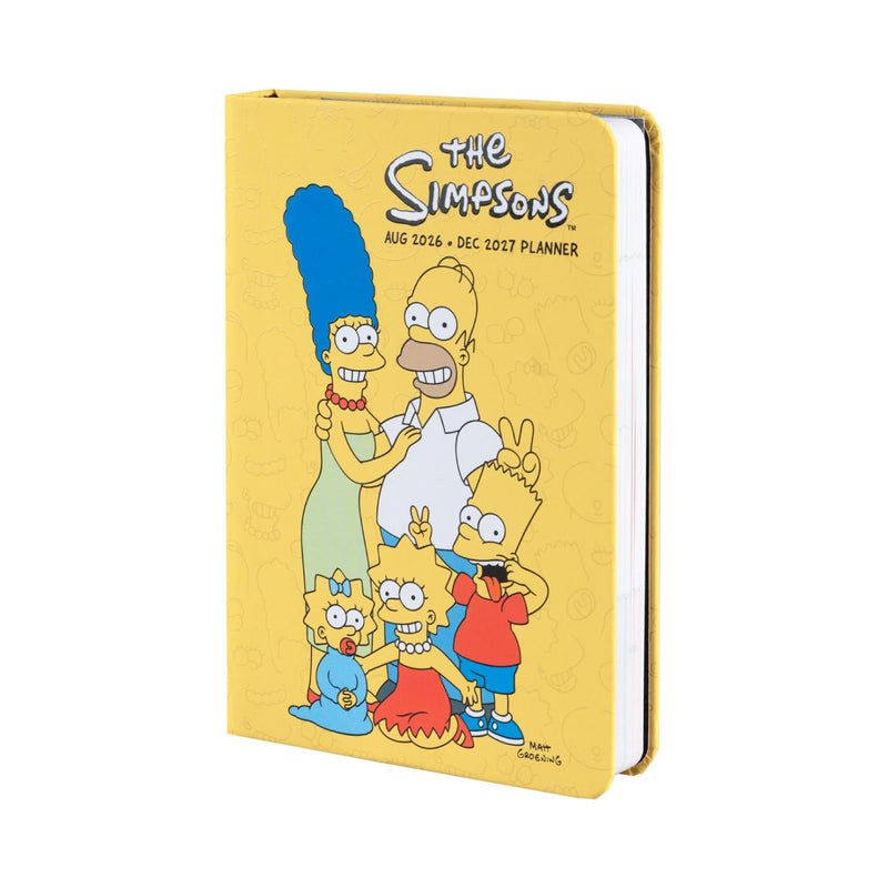 Grupo Erik The Simpsons Diario Scuola 2026 2027 - Agenda Settimanale A6 | Università e Scuola Superiore, Weekly Planner, Copertina Rigida, Stickers, Tasca Interna, 17 Mesi