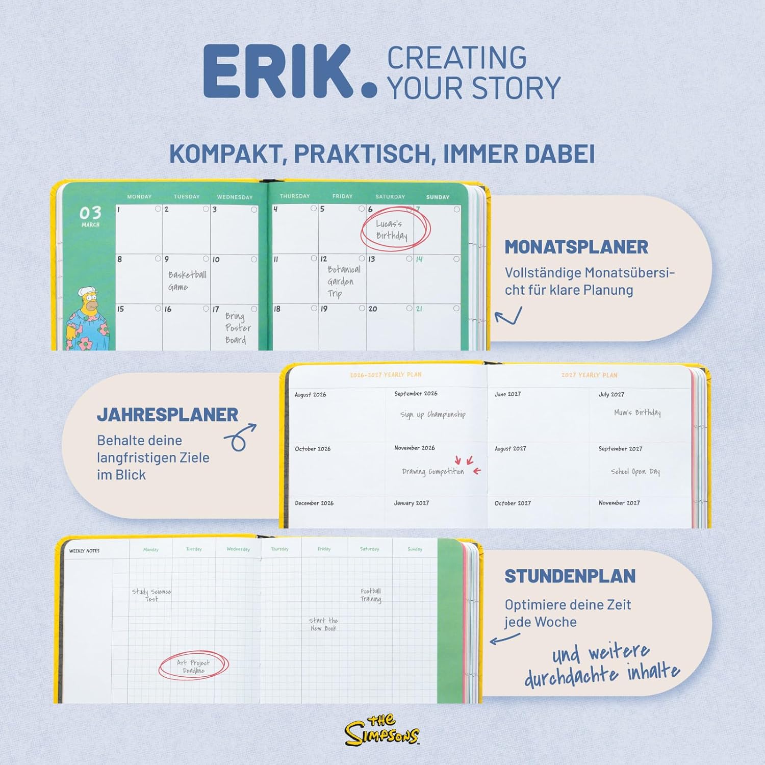 The Simpsons Academic Planner 2026/27 A6 *English Version*