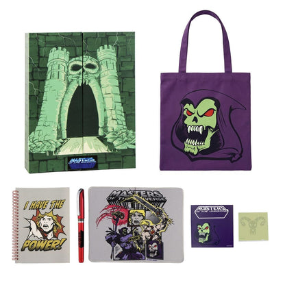 CERDÁ LIFE'S LITTLE MOMENTS He-Man stationery set including tote bag, laptop case, notebook, pen, sticker sheet and memo pad
