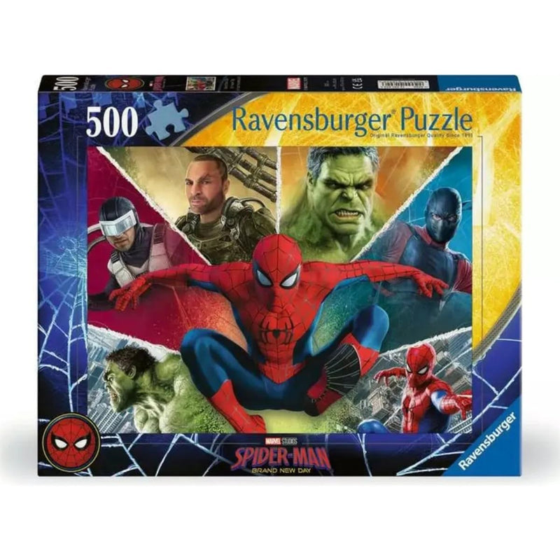 Marvel Spider-Man Day Ravensburger Puzzle – 500 Piece Challenging Jigsaw for Puzzle Enthusiasts