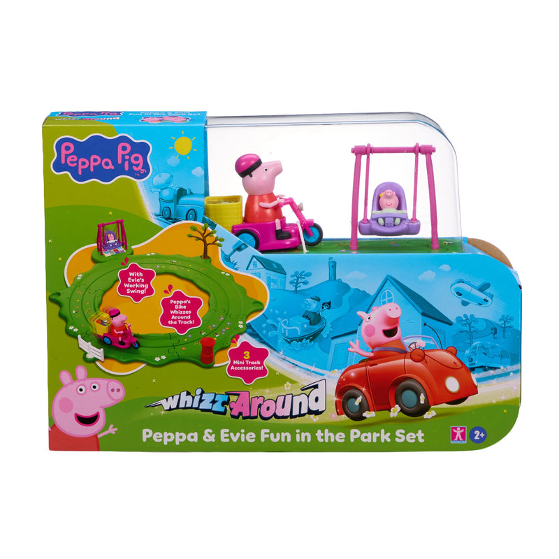 Peppa Pig Whizz Around Peppa & Evie Fun in the Park Set, Toys, Motorised Vehicles, Pre-school Toys