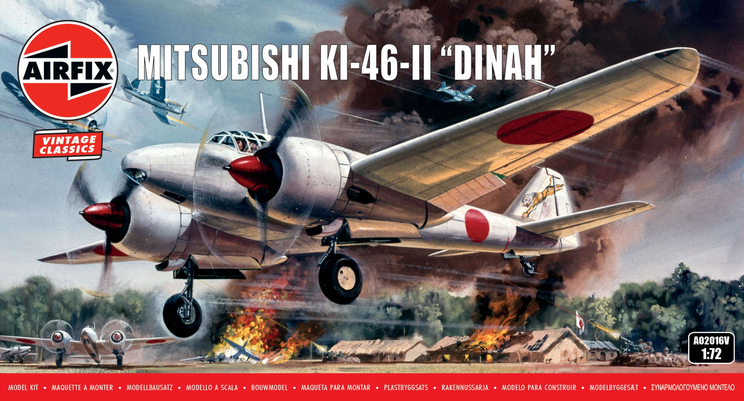 Airfix A02016V Mitsubishi KI-46-II “DINAH”, Classic Aircraft Kit, for ages 8+