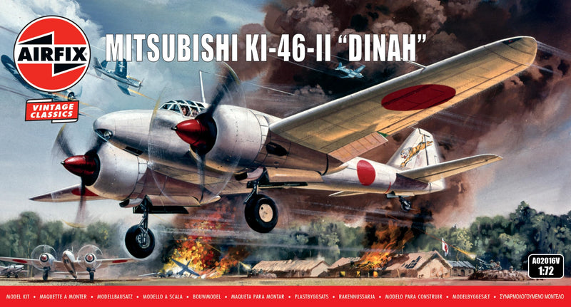 Airfix A02016V Mitsubishi KI-46-II “DINAH”, Classic Aircraft Kit, for ages 8+