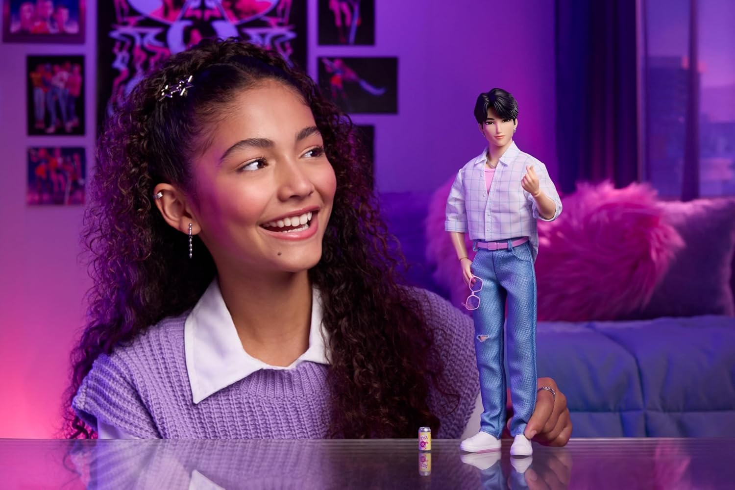 Mattel Kpop Demon Hunters Saja Boys Jinu Fashion Doll | Wearing “Soda Pop” Performance Look, 2 Accessories, Inspired by the Movie