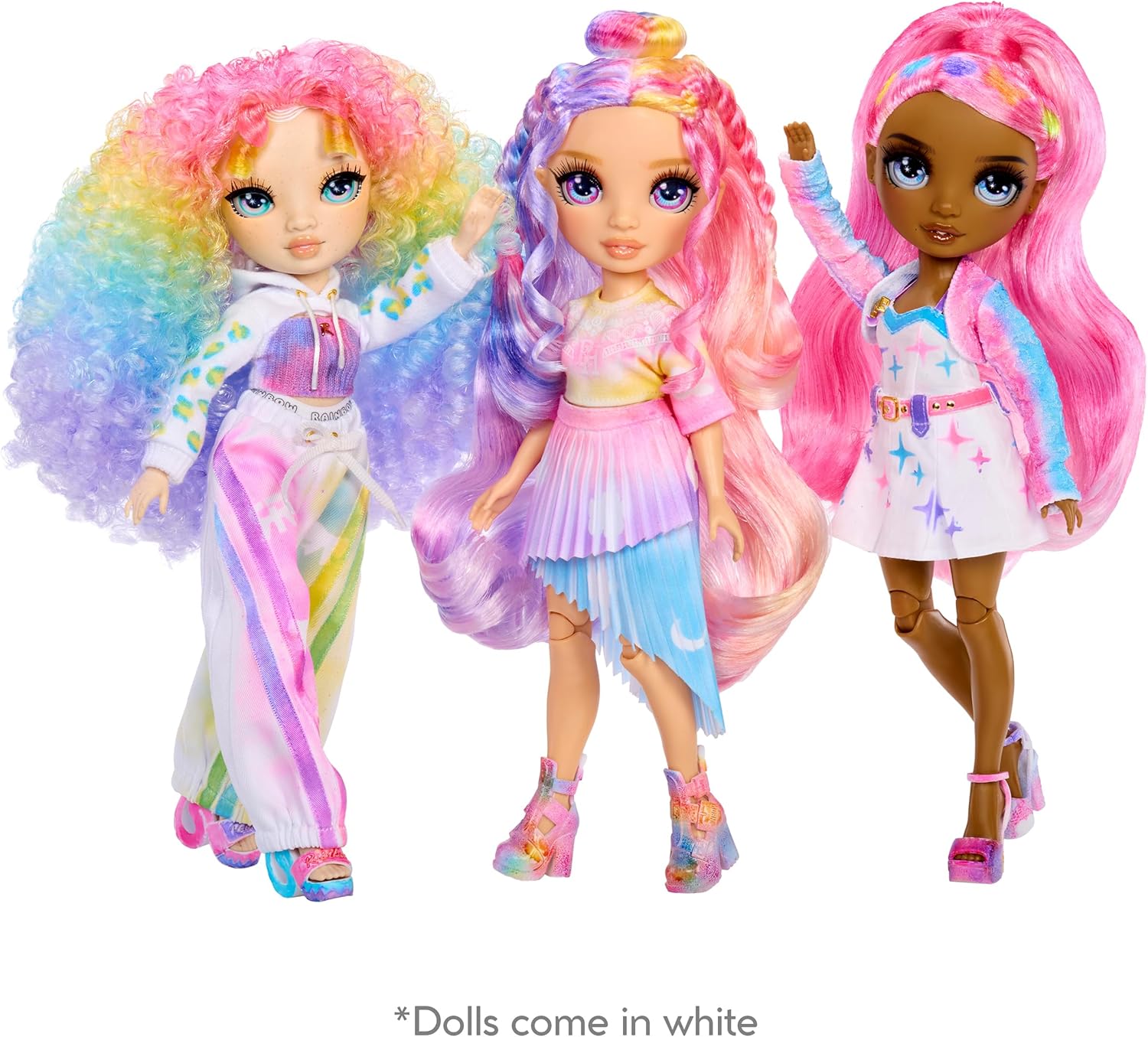 Rainbow High Air Brush & Create - 1 DIY Fashion Doll met Airbrush Market Kit, Afwasbare Rainbow Markers, Lang Haar, Grijze ogen, Creatief Spelen voor Kinderen van 4 tot 12+