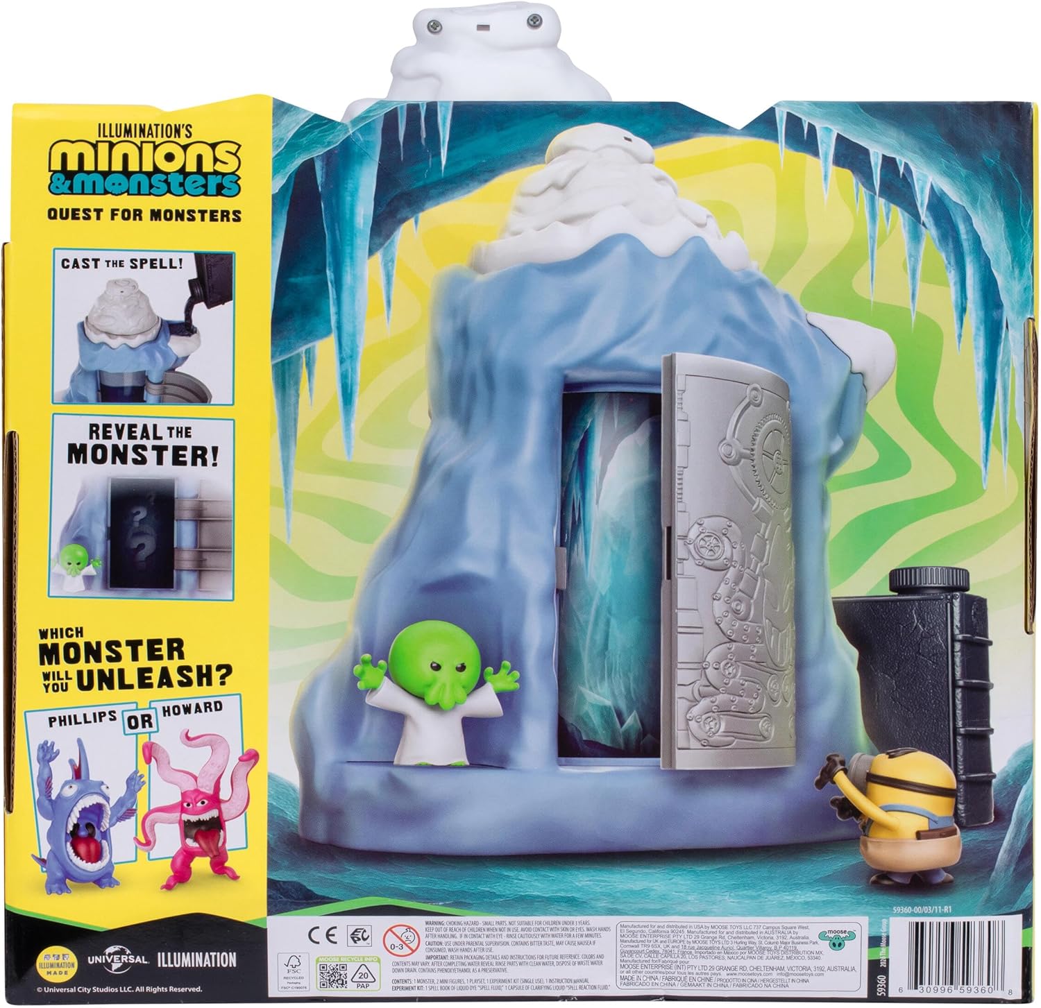 MINIONS Illumination Monster speelset monsterzoektocht, met Goomi – onthult het mysterieuze monster met behulp van het toverboek