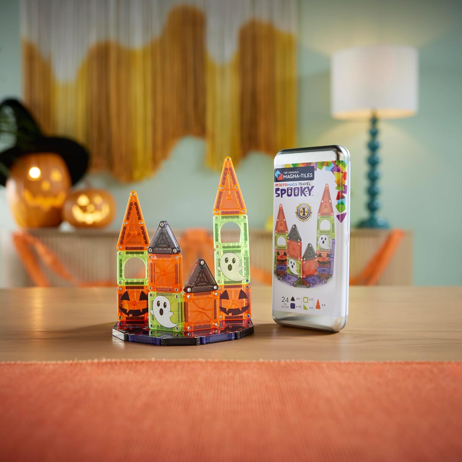 Magna-Tiles microMAGS 24-delige griezelreisset - het originele magneetbouwmerk