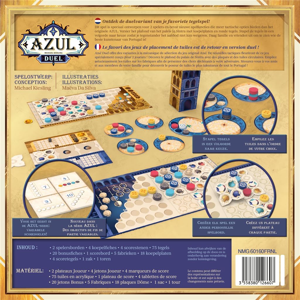 Next Move Games | Azul Duel | Bordspel | Vanaf 10+ | 2 spelers | Speelduur: 45 Minuten | NL/FR versie