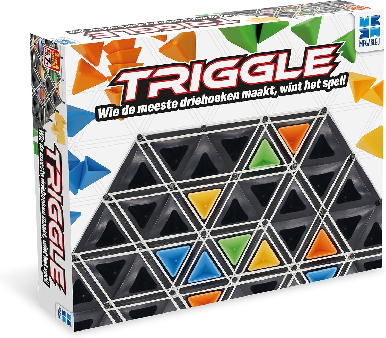 Megableu - TRIGGLE - Bordspel Strategie & Logica Voor Familie En Kinderen 7 Jaar+ - Vorm Driehoeken Om Te Scoren - Tactisch Gezelschapsspel - 2 Tot 4 Spelers - Nederlandse Versie