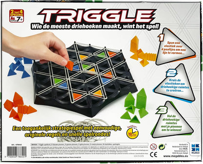 Megableu - TRIGGLE - Bordspel Strategie & Logica Voor Familie En Kinderen 7 Jaar+ - Vorm Driehoeken Om Te Scoren - Tactisch Gezelschapsspel - 2 Tot 4 Spelers - Nederlandse Versie