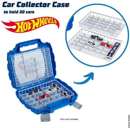 Theo Klein 2823 Hot Wheels-verzamelkoffer I Stevige koffer met opbergvakken voor maximaal 30 auto's I Praktisch, robuust handvat I Afmetingen: 26,6 cm x 32 cm x 8,8 cm I Speelgoed voor kinderen vanaf