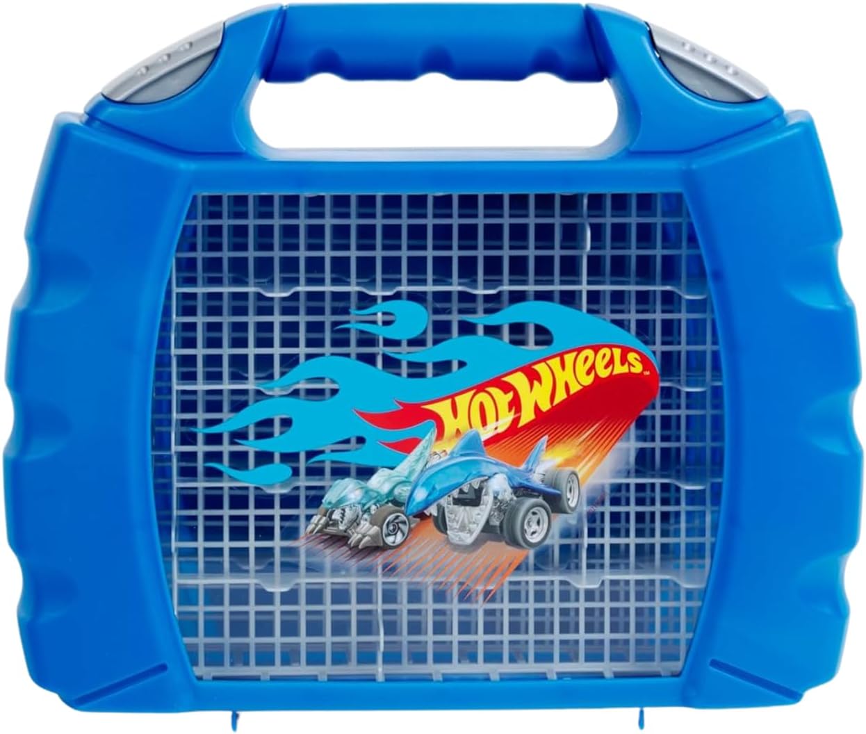 Theo Klein 2823 Hot Wheels-verzamelkoffer I Stevige koffer met opbergvakken voor maximaal 30 auto's I Praktisch, robuust handvat I Afmetingen: 26,6 cm x 32 cm x 8,8 cm I Speelgoed voor kinderen vanaf
