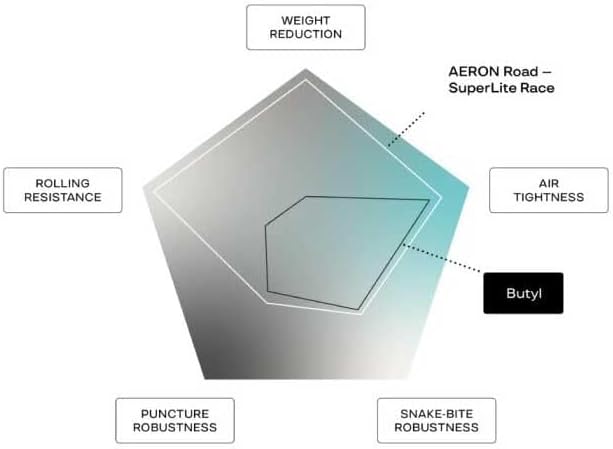 SuperLite Race Tube de route Gris 700 x 23-28 80 mm