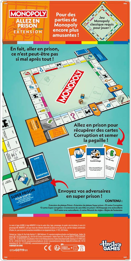 Monopoly, uitbreiding Ga naar de gevangenis (klassiek monopoly-spel vereist om te spelen) - Franse versie