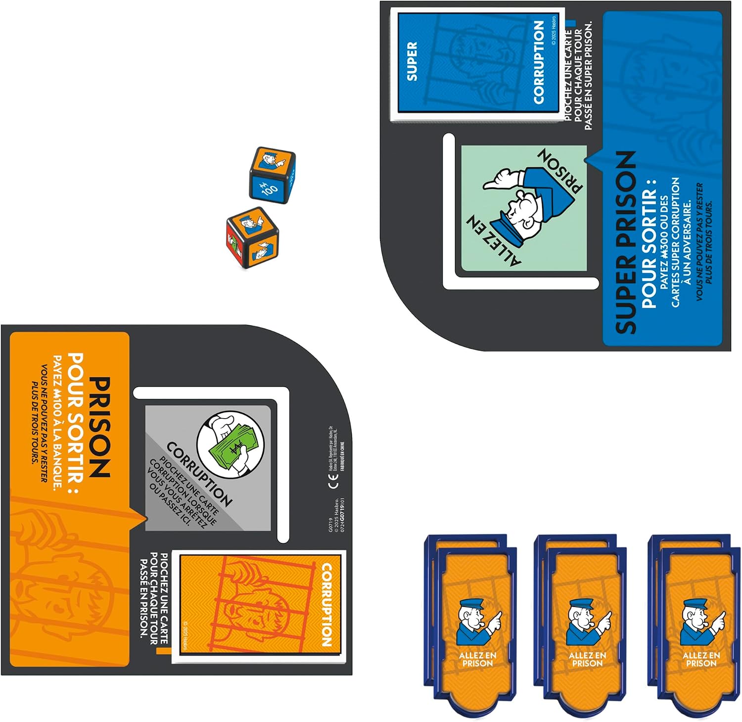 Monopoly, uitbreiding Ga naar de gevangenis (klassiek monopoly-spel vereist om te spelen) - Franse versie