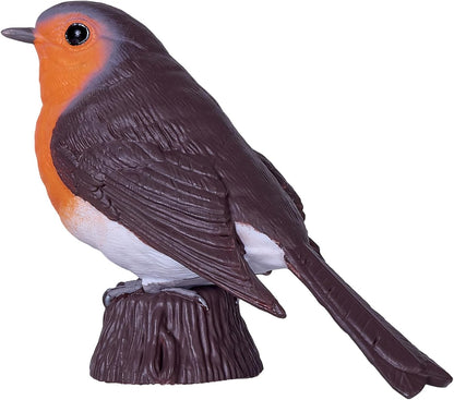 MOJO Bird Enthusiast Collection 1 - Handgeschilderde beeldjes, verzamelobjecten, speelgoed, gedetailleerde sculpturen met QR-code voor leuke weetjes (European Robin)