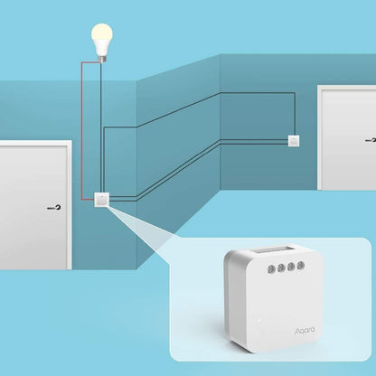 Aqara Single Switch T1 (No Neutral) - Zigbee 3.0 - Inbouw Module - Zonder Nuldraad