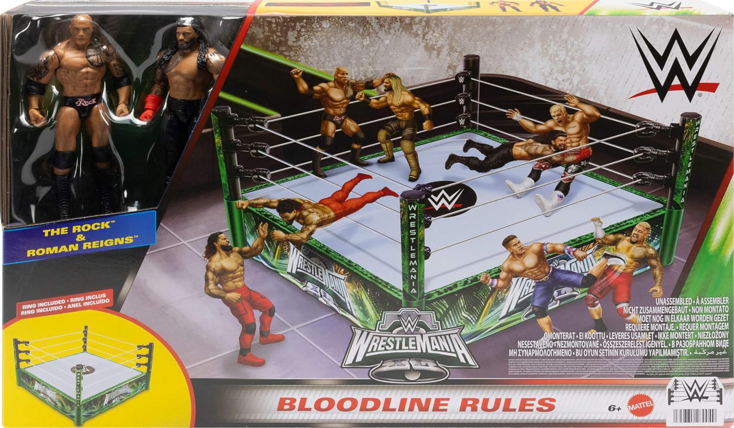 Wwe Vechtring Met 2 Speelfiguren