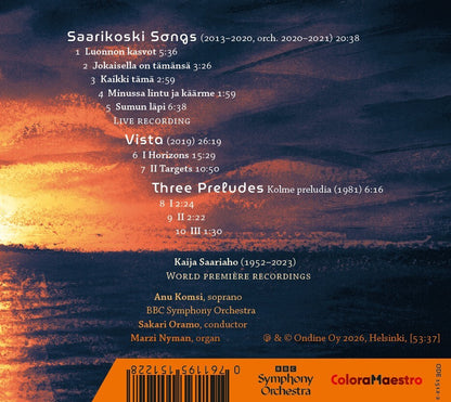 Kaija Saariaho - Saarikoski-Lieder / Vista / Three Preludes
