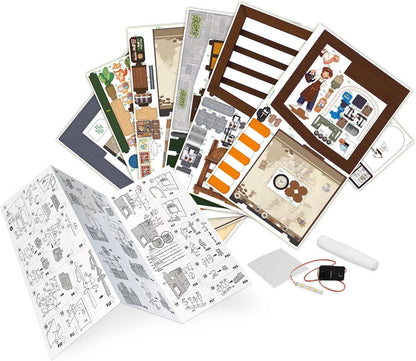 Houten Bouwpakket Diorama Cafe - 120Dlg.