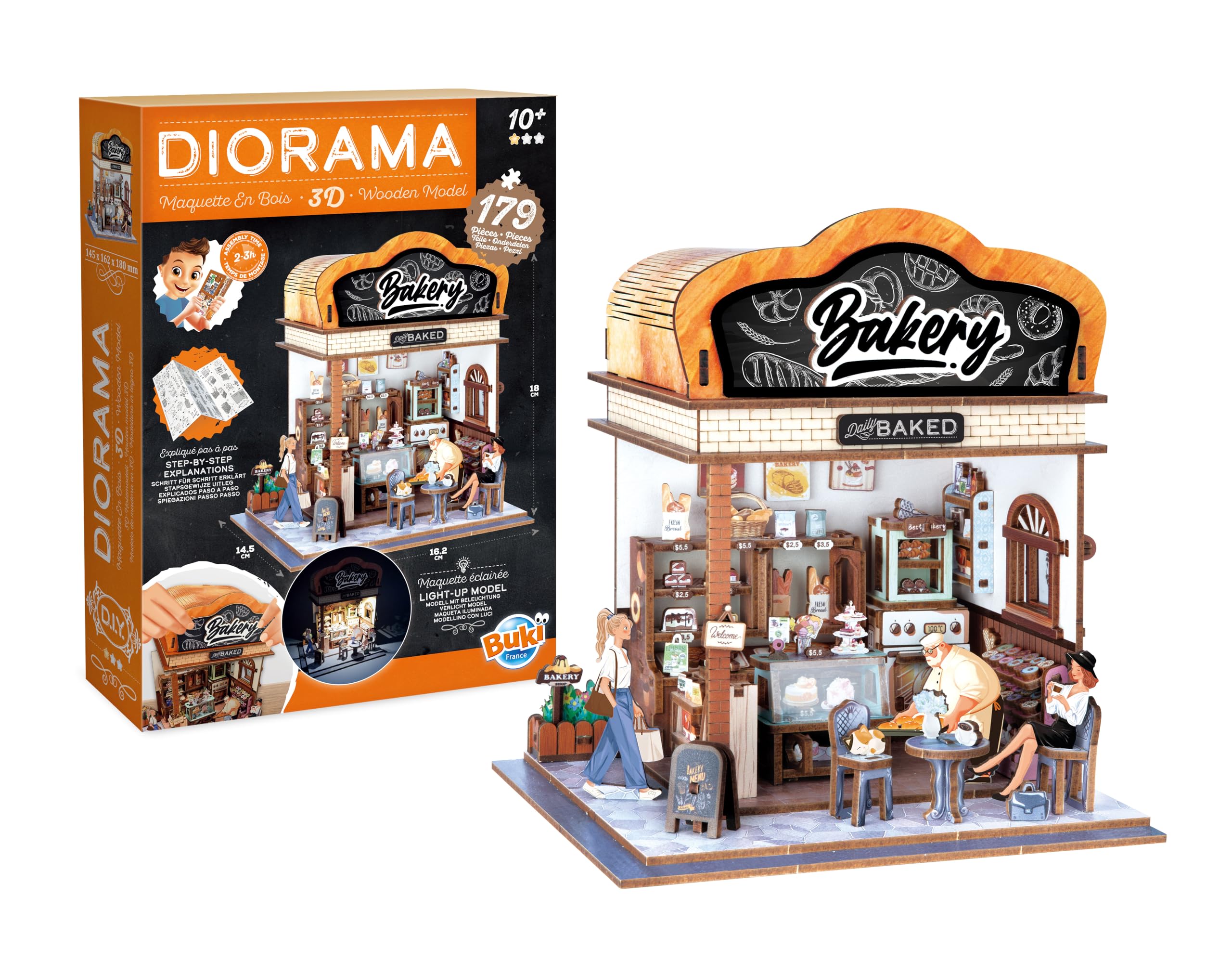 Houten Bouwpakket Diorama Bakkerij - 179Dlg.