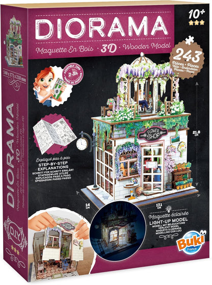 Houten Bouwpakket Diorama Bloemenwinkel - 243Dlg.