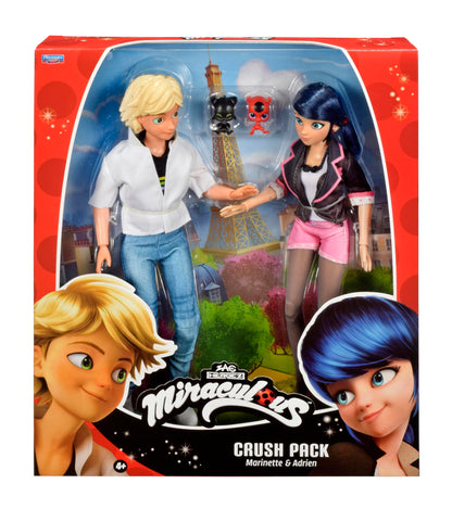 Miraculous Marinette & Adrien Poppenset - 26 Cm
