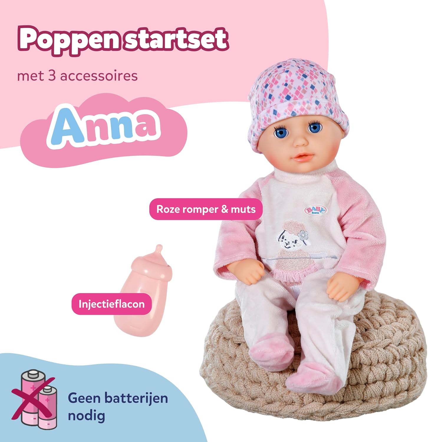 Baby Born Soft Touch Little Girl Anna Rose - 36Cm