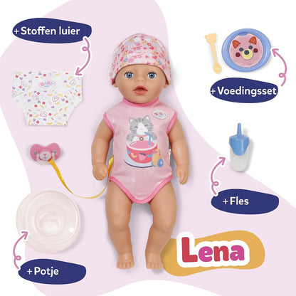 Baby Born Soft Touch Little Girl Lena Roze - 36Cm