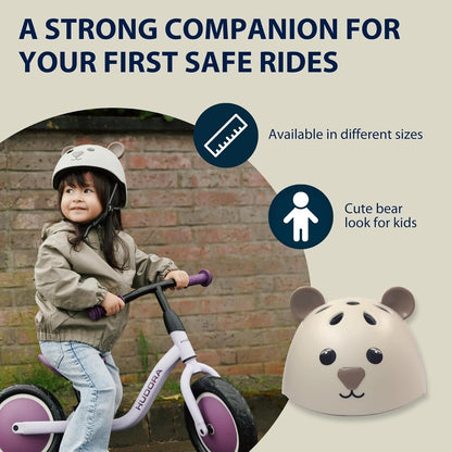 Hudora Kinderhelm Beary Mokka - Maat 48-52