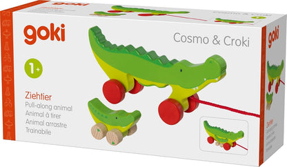 Goki Houten Trekkrokodillen Cosmo & Croki