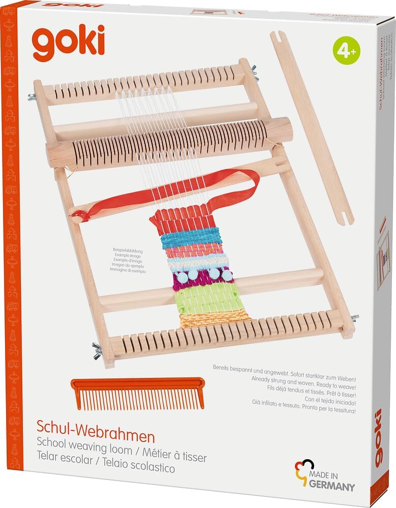 Goki Houten Weefraam Voor School Met Kam - 25Cm