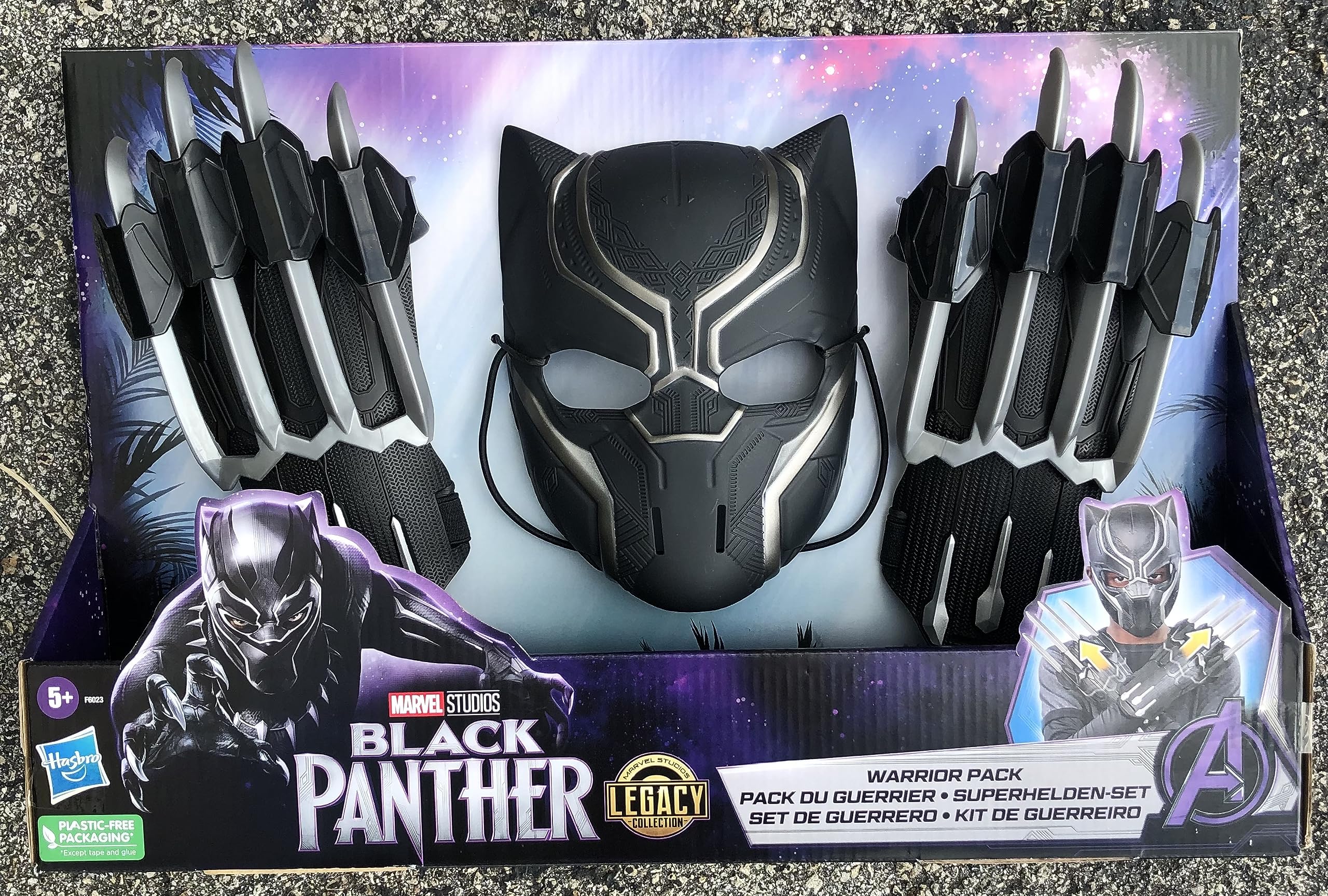Black Panther Strijder Pakket - Masker En Handschoenen