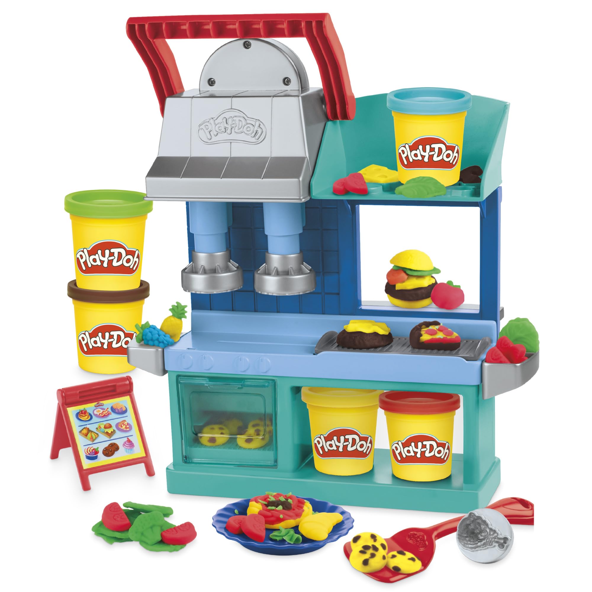 Play-Doh Kitchen Creations Chefs Drukke Restaurant - 5 Kleipotjes