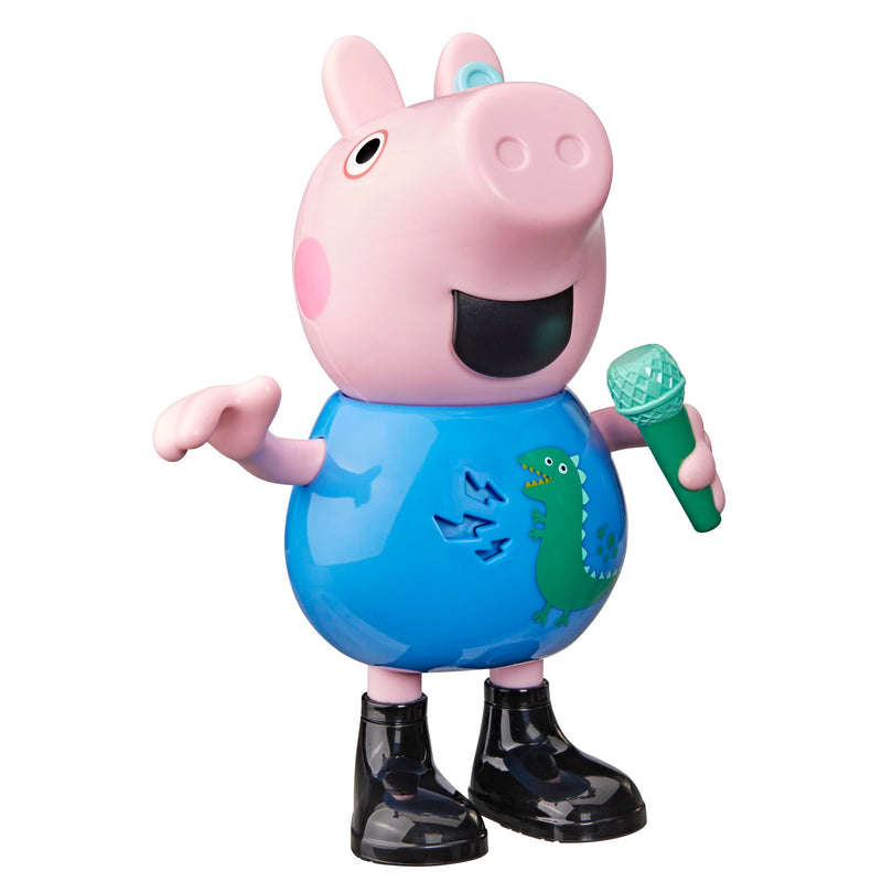 Peppa Pig Joke & Sing George, muzikale speelfiguur van 20 cm met meer dan 50 geluiden en liedjes, kleuterspeelgoed voor meisjes en jongens van 3+