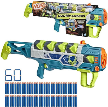 Nerf Rebel Ops Doom Cannon Dart-Blaster mit 60 Nerf Elite Darts aus Schaumstoff & 5 Superhülsen für 12 Darts, Spielzeug und Geschenk für Kinder, ab 8 Jahren