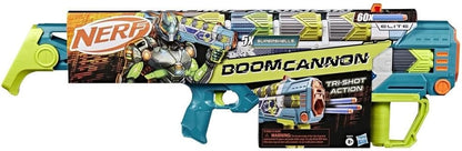 Nerf Rebel Ops Doom Cannon Dart-Blaster mit 60 Nerf Elite Darts aus Schaumstoff & 5 Superhülsen für 12 Darts, Spielzeug und Geschenk für Kinder, ab 8 Jahren