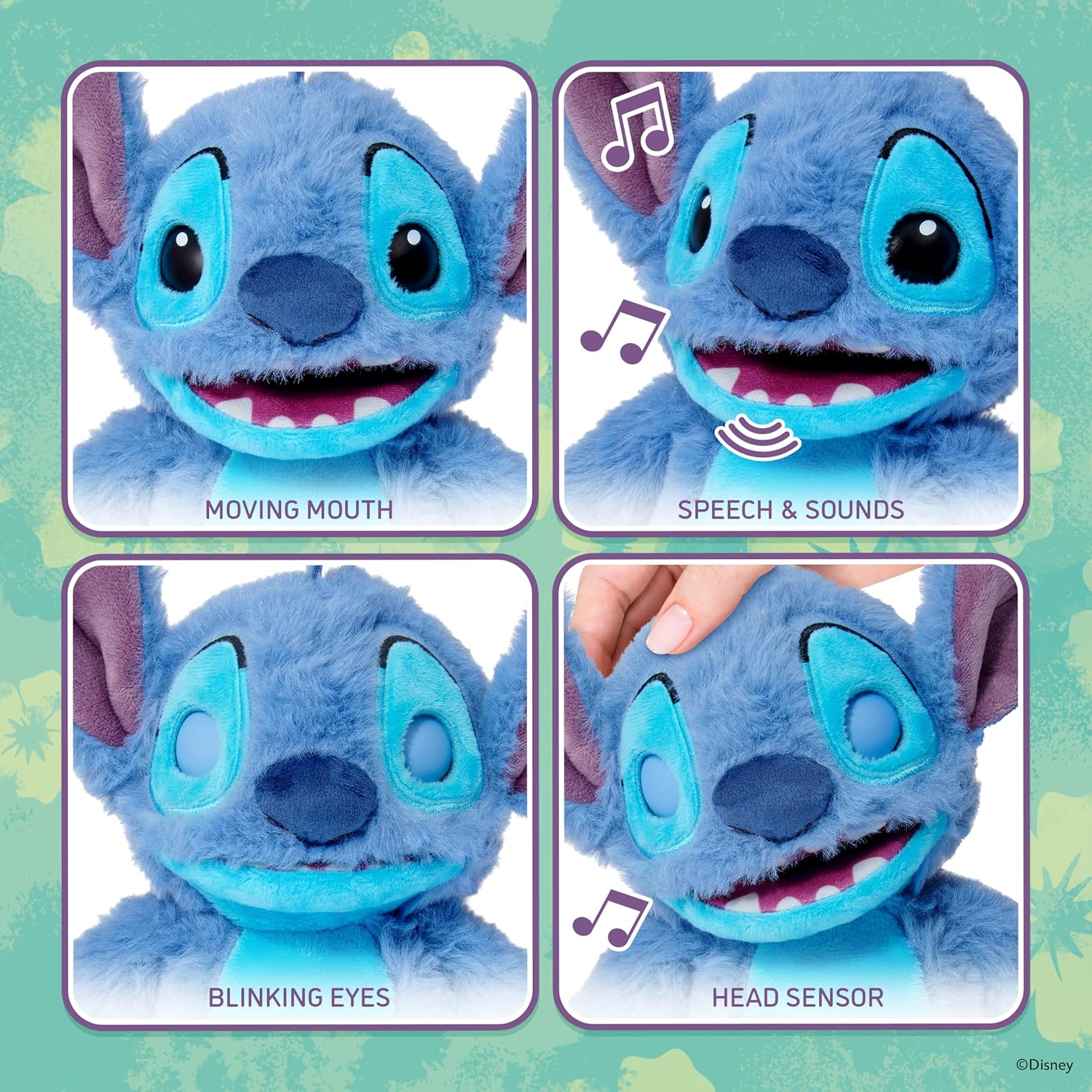 Disney Stitch Palm Puppetronic Interactieve Knuffel