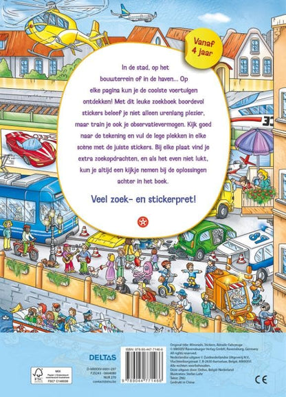 Mijn Leuke Zoekboek Met Stickers - Voertuigen