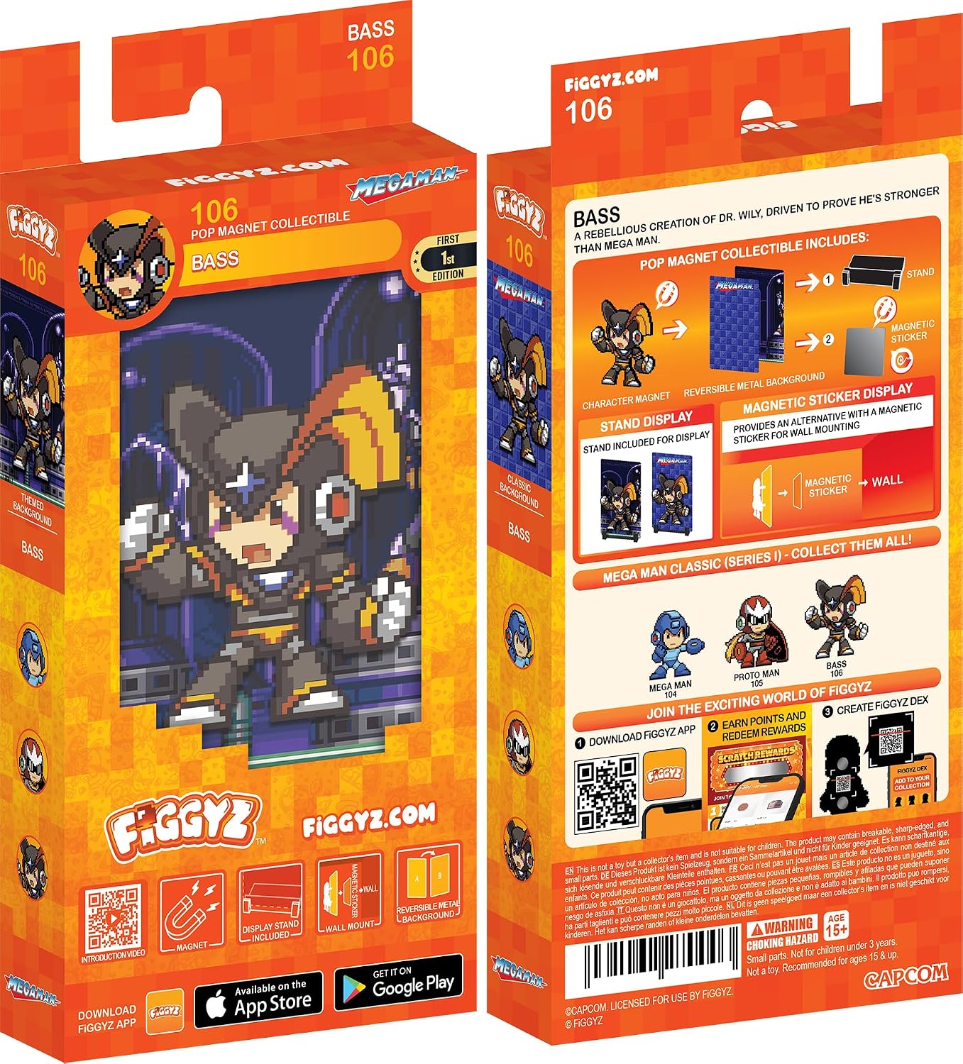 Mega Man Figgyz Magnet Collectible Bass 11 Cm