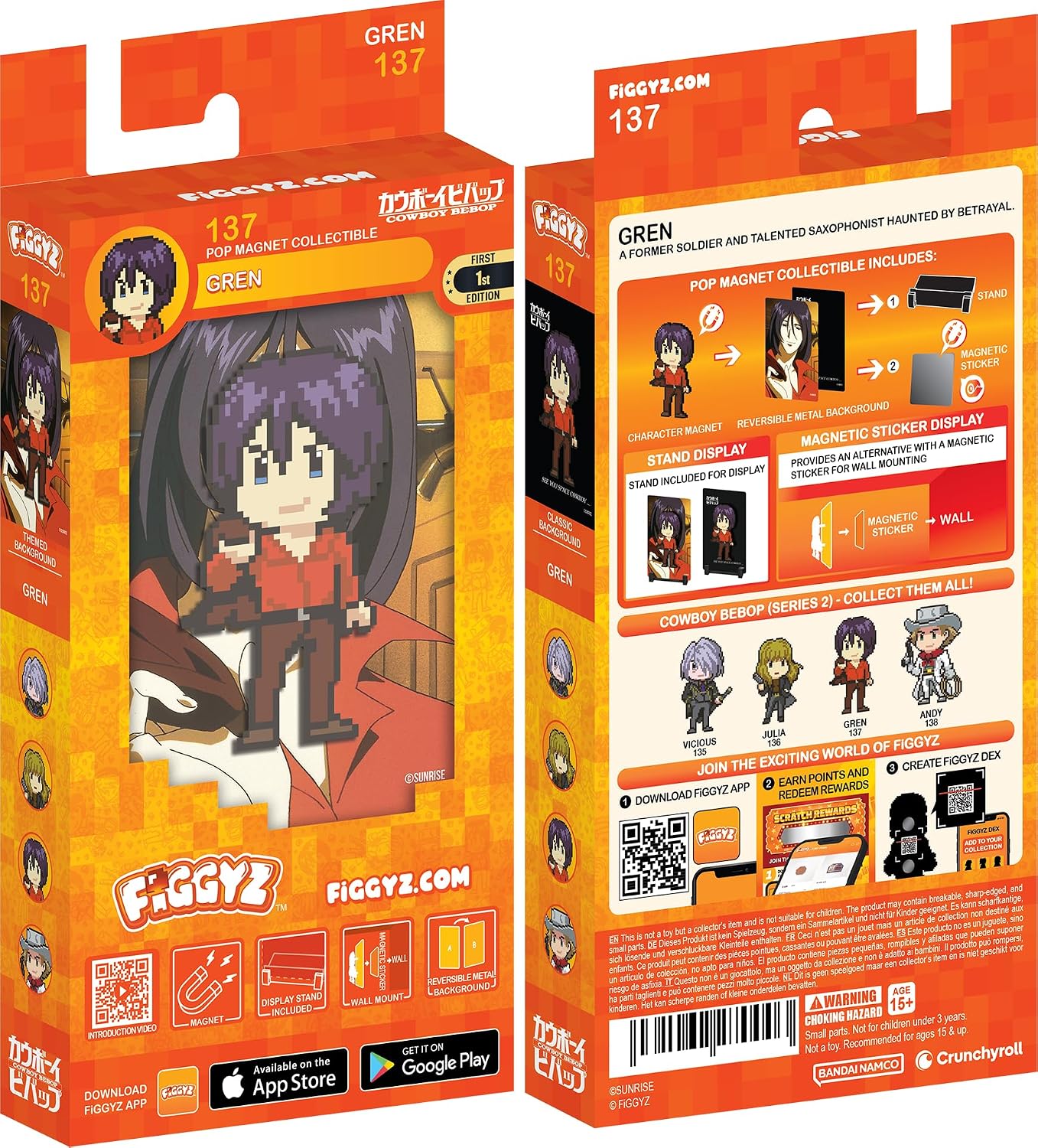 Cowboy Bebop Figgyz Magnet Collectible Gren 11 Cm