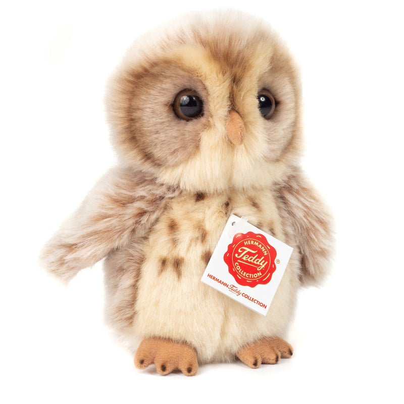 Teddy Hermann 94170 - pluche dier uil, 16 cm, lichtbruin