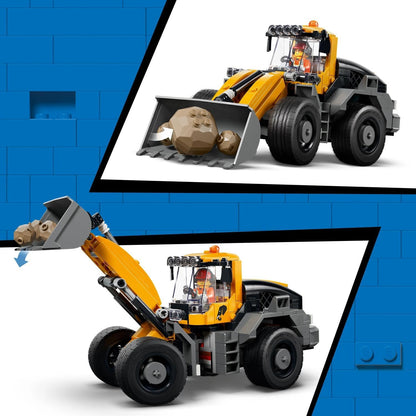 LEGO City Kiepwagen en voorlader Voertuigen - Bouwpakket voor Kinderen met Bouwplaatsvoertuigen, Werkende Functies en 3 Minifiguren - STEM Cadeau voor Jongens en Meisjes Vanaf 8 Jaar - 60494